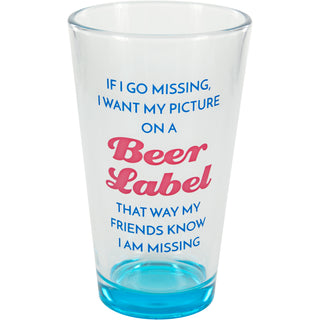 Beer Label 16 oz Pint Glass Tumbler