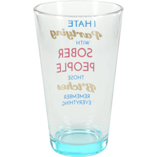 Partying 16 oz Pint Glass Tumbler