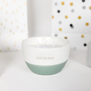 Love You Mom 11 oz - 100% Soy Wax Reveal Double Wick Candle Scent: Tranquility