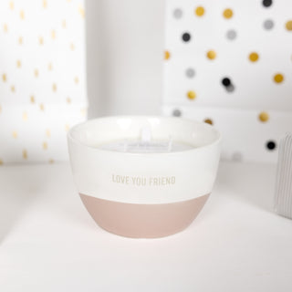 Love You Friend 11 oz - 100% Soy Wax Reveal Double Wick Candle Scent: Tranquility