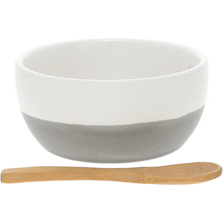 Love You Food 4.5" Ceramic Bowl with Bamboo Spoon