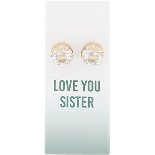 Love You Sister 14K Gold Plated Earring in a Bottle