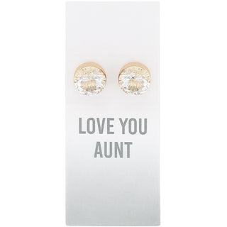 Love You Aunt 14K Gold Plated Earring in a Bottle