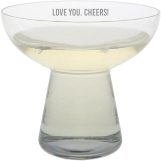 Love You. Cheers! 15 oz Cocktail Glass