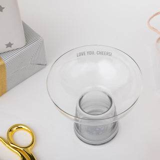 Love You. Cheers! 15 oz Cocktail Glass