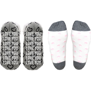 Love You Friend Slipper Sock Gift Set