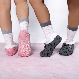 Love You Mom Slipper Sock Gift Set