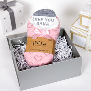 Love You Nana Slipper Sock Gift Set