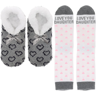 Love You Daughter Slipper Sock Gift Set
