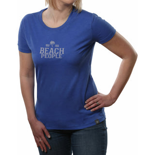 Beach People Double Extra Large Blue Women's T-Shirt