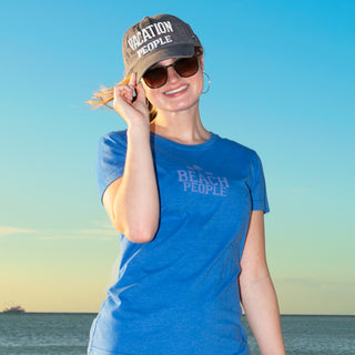 Beach People Double Extra Large Blue Women's T-Shirt