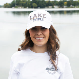 Lake People White Adjustable Hat