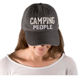 Camping People Dark Gray Adjustable Hat