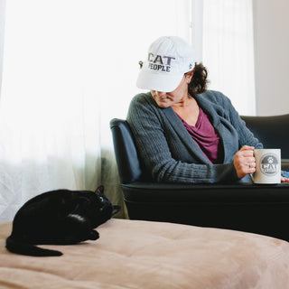 Cat People White Adjustable Hat