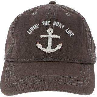 Livin' The Boat Life White Adjustable Hat