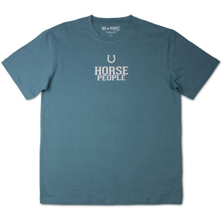 Horse People Large Steel Blue Unisex T-Shirt