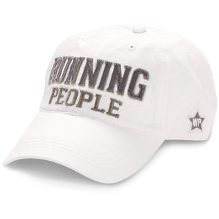 Running People White Adjustable Hat