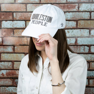 Charleston People White Adjustable Hat