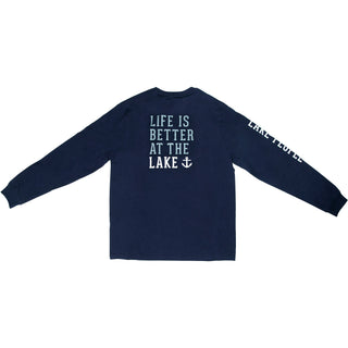 Lake People Small Navy Unisex Long Sleeve T-Shirt