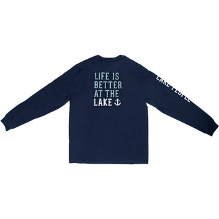 Lake People Small Navy Unisex Long Sleeve T-Shirt