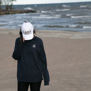 Lake People Small Navy Unisex Long Sleeve T-Shirt