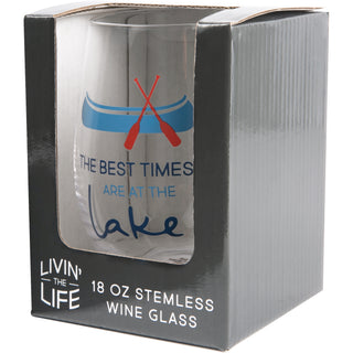 Best Times 18 oz Stemless Wine Glass