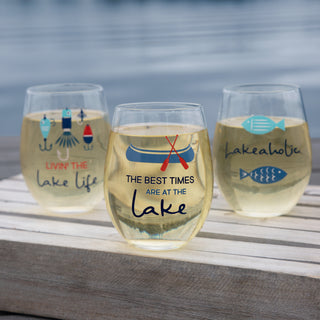 Best Times 18 oz Stemless Wine Glass