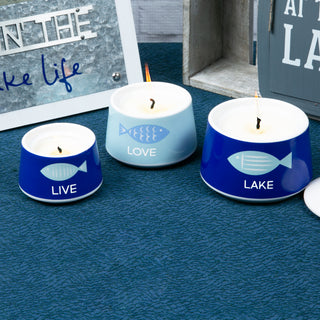 Lake Stackable 100% Soy-Filled Candles (Set of 3)