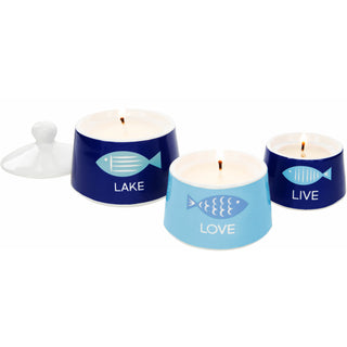 Lake Stackable 100% Soy-Filled Candles (Set of 3)