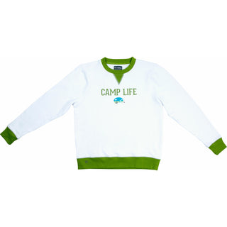 Camp Life White Unisex Crewneck Sweatshirt