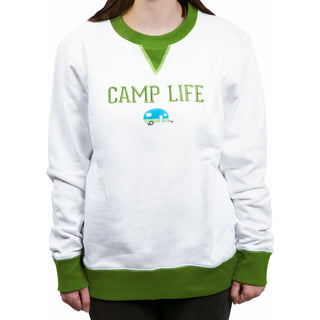 Camp Life White Unisex Crewneck Sweatshirt