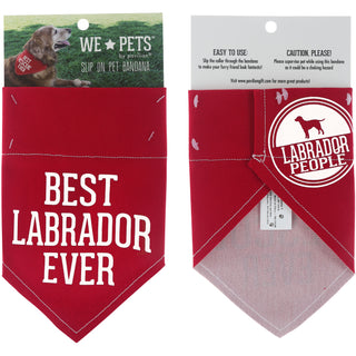 Best Labrador 12" x 8" Canvas Slip on Pet Bandana