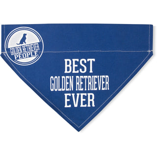 Best Golden Retriever 12" x 8" Canvas Slip on Pet Bandana