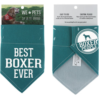 Best Boxer 12" x 8" Canvas Slip on Pet Bandana