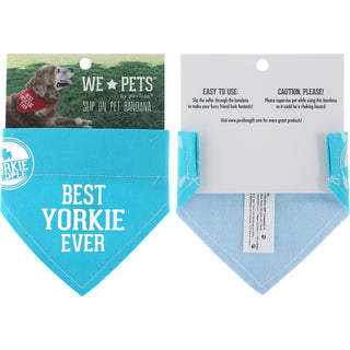 Best Yorkie 7" x 5" Canvas Slip on Pet Bandana