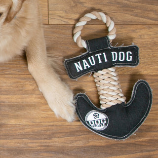 Nauti Dog 12" Canvas Dog Toy on Rope