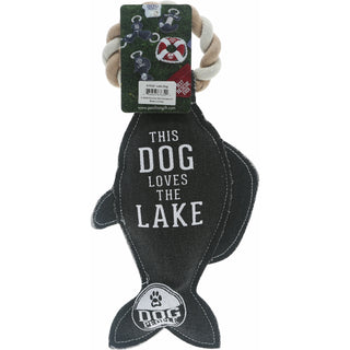 Lake Dog 12" Canvas Dog Toy on Rope