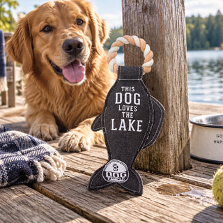 Lake Dog 12" Canvas Dog Toy on Rope