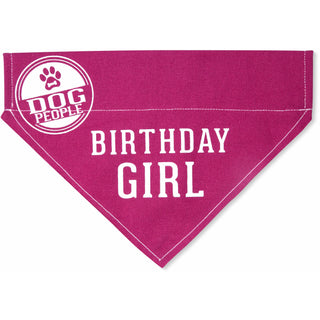 Birthday Girl 7" x 5" Canvas Slip on Pet Bandana