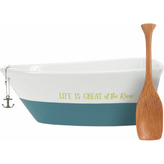 At the River 7" Boat Serving Dish with Oar