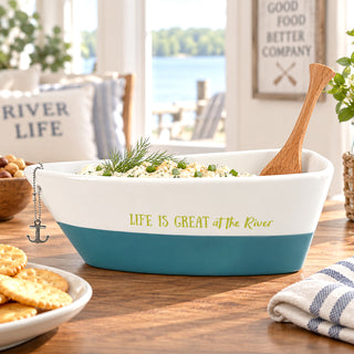 At the River 7" Boat Serving Dish with Oar