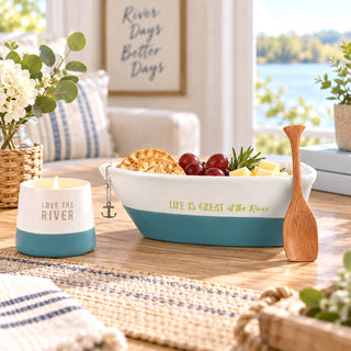 At the River 7" Boat Serving Dish with Oar