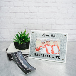 Baseball 8.5" x 6.5" Frame (Holds 4" x 6" Photo)