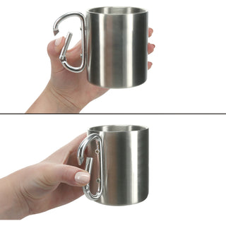 Beach 10 oz Stainless Steel Carabiner Mug