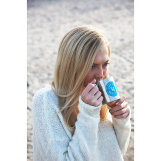 Beach 10 oz Stainless Steel Carabiner Mug