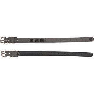 S/M Big Brother 16" PU Leather Pet Collar