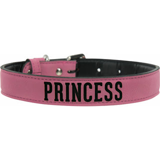 Princess 21" PU Leather Pet Collar