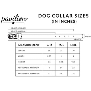 L/XL Princess 30" PU Leather Pet Collar