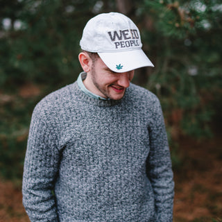 Weed People White Adjustable Hat