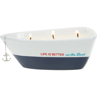 On the Boat Triple Wick 10 oz Soy Wax Candle
Scent: Tranquility